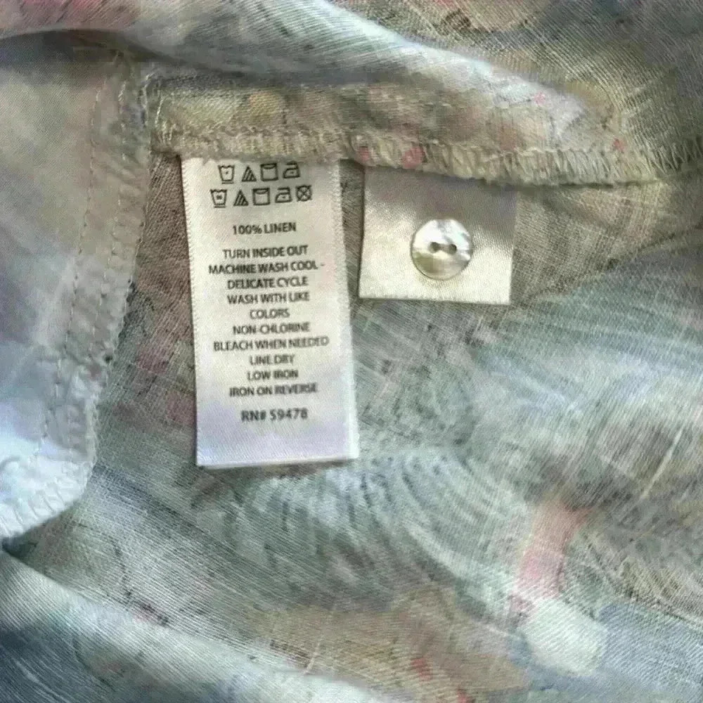Artisan NY Linen Beach Print Shift Dress Medium - Picture 4 of 4
